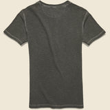 Waffle-Knit Henley - Faded Black - RRL - STAG Provisions - Tops - S/S Knit