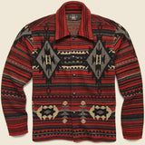 Wool-Blend Jacquard Workshirt Sweater - Red/Black - RRL - STAG Provisions - Tops - Sweater