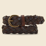Hand-Braided Leather Belt - Tan - RRL - STAG Provisions - Accessories - Belts