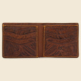 Tooled Leather Billfold - Brown - RRL - STAG Provisions - Accessories - Wallets