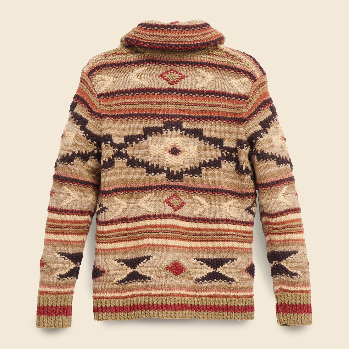Wool/Linen/Silk Hand-Knit Shawl Collar Cardigan - RRL - STAG Provisions - W - Tops - Sweater
