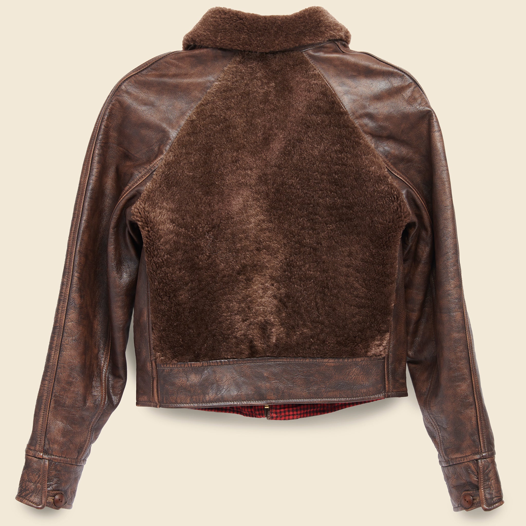 
                          Amport Shearling Leather Jacket - Brown - RRL - STAG Provisions - W - Outerwear - Coat/Jacket
                        