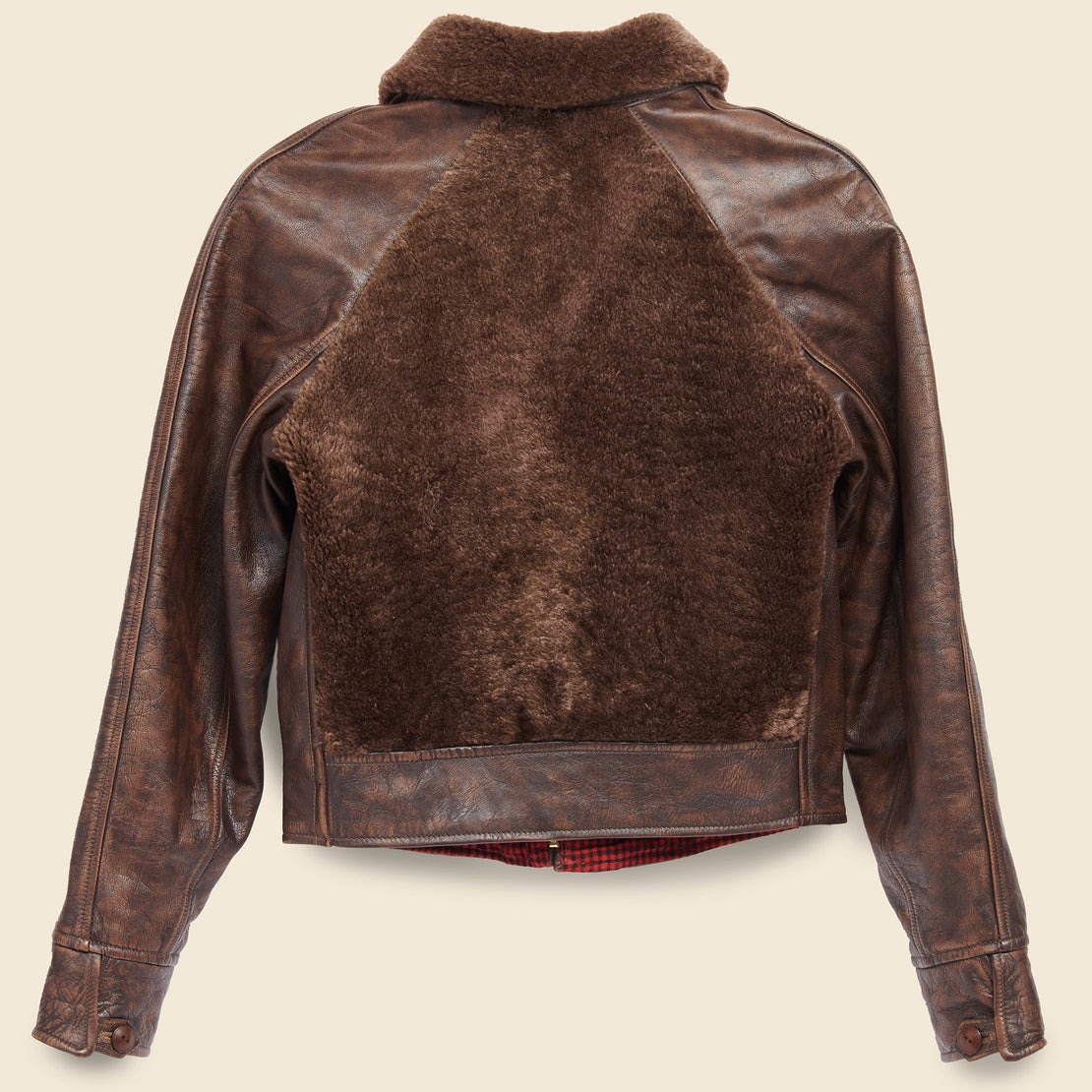 Amport Shearling Leather Jacket - Brown - RRL - STAG Provisions - W - Outerwear - Coat/Jacket