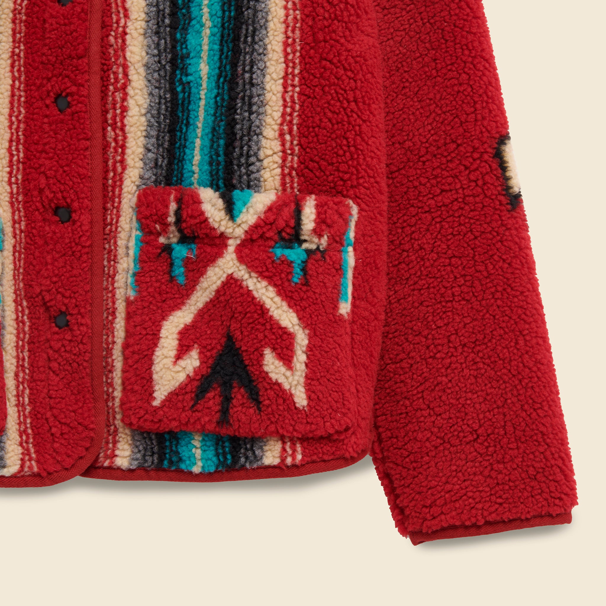 
                          Chimayo Jacquard Sherpa Liner - Rescue Red Multi - RRL - STAG Provisions - W - Outerwear - Coat/Jacket
                        