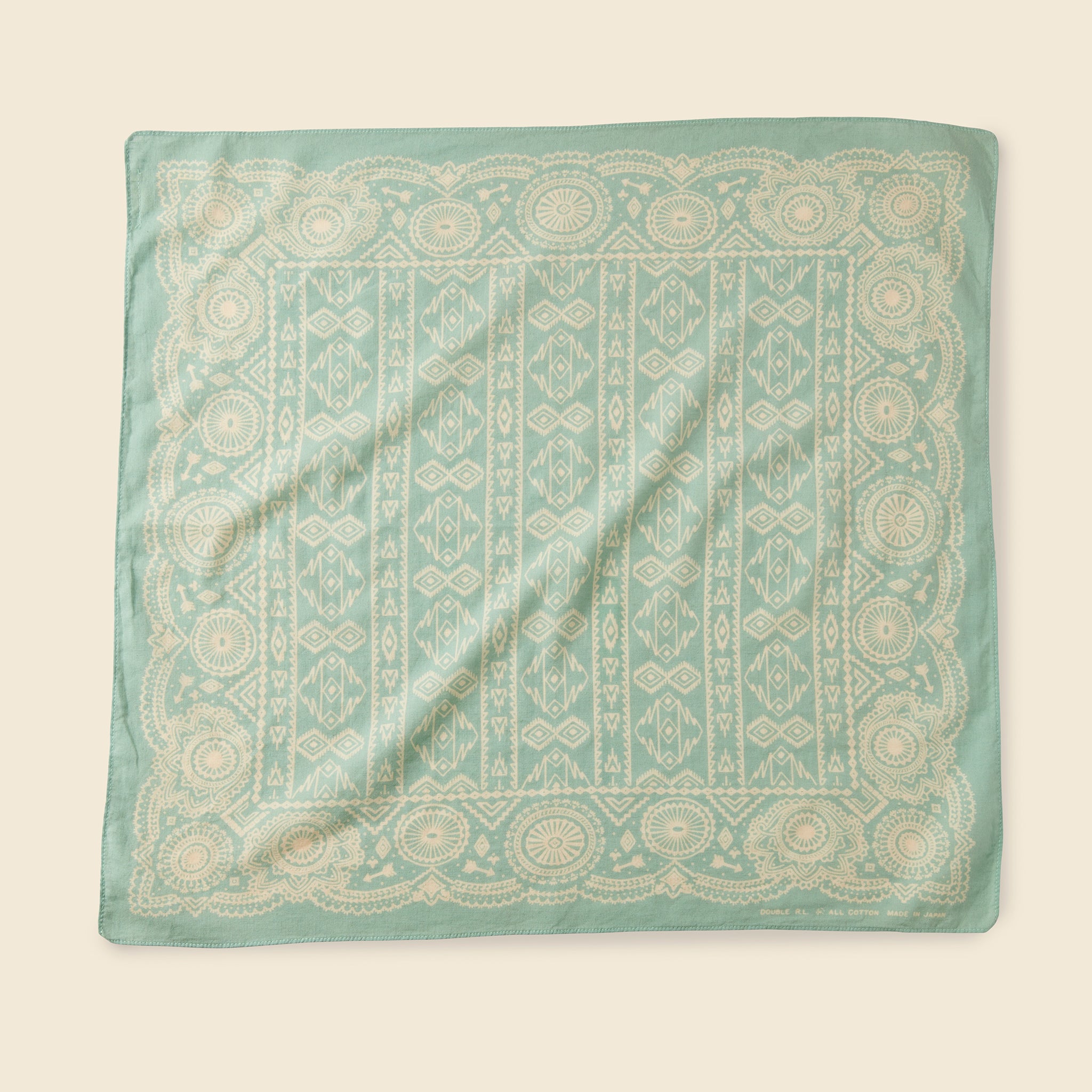 Rio Grande Bandana - Teal/Cream - RRL - STAG Provisions - Accessories - Bandanas