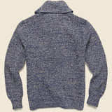 Cotton-Linen Shawl Cardigan - Dark Navy Marl - RRL - STAG Provisions - Tops - Sweater
