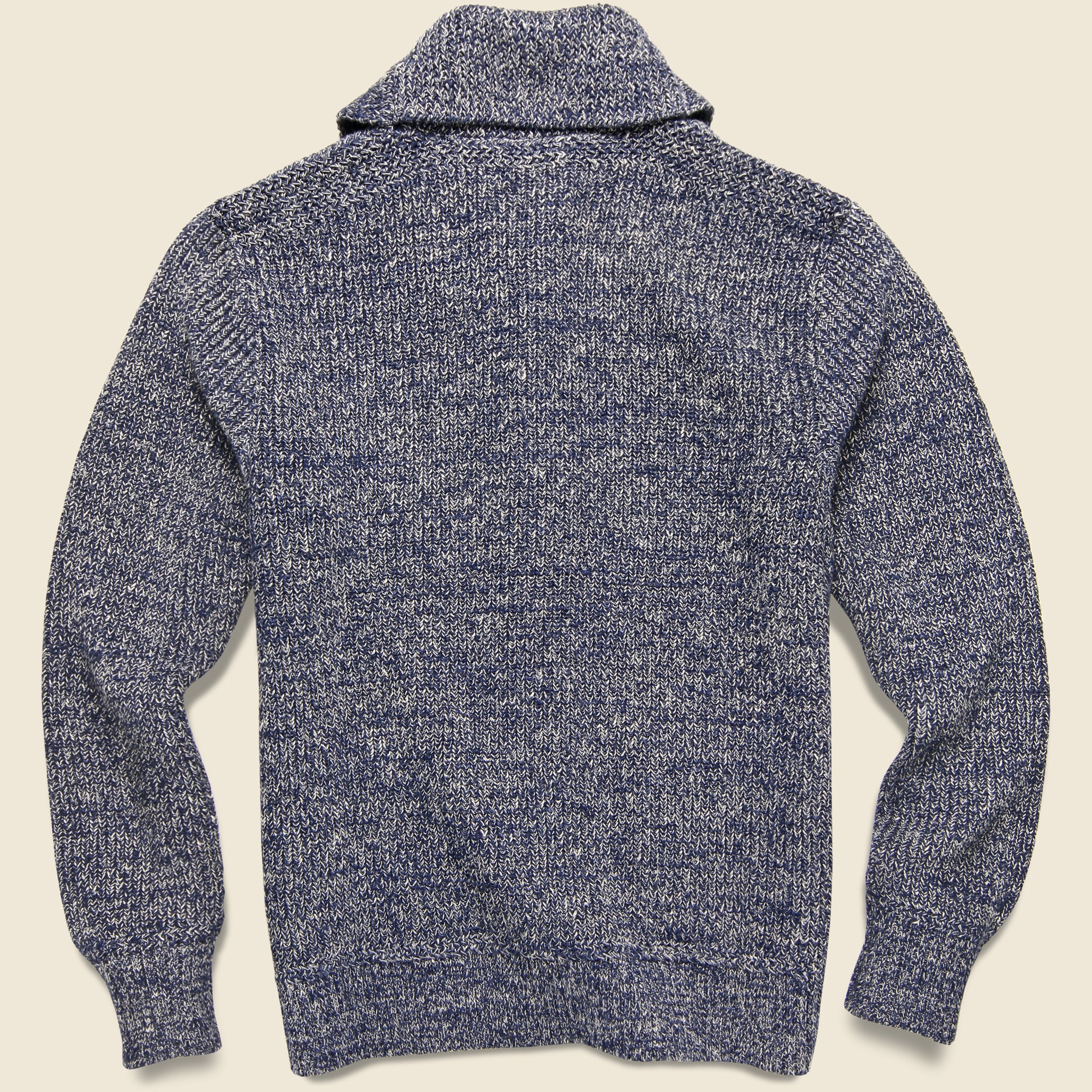 Cotton-Linen Shawl Cardigan - Dark Navy Marl - RRL - STAG Provisions - Tops - Sweater