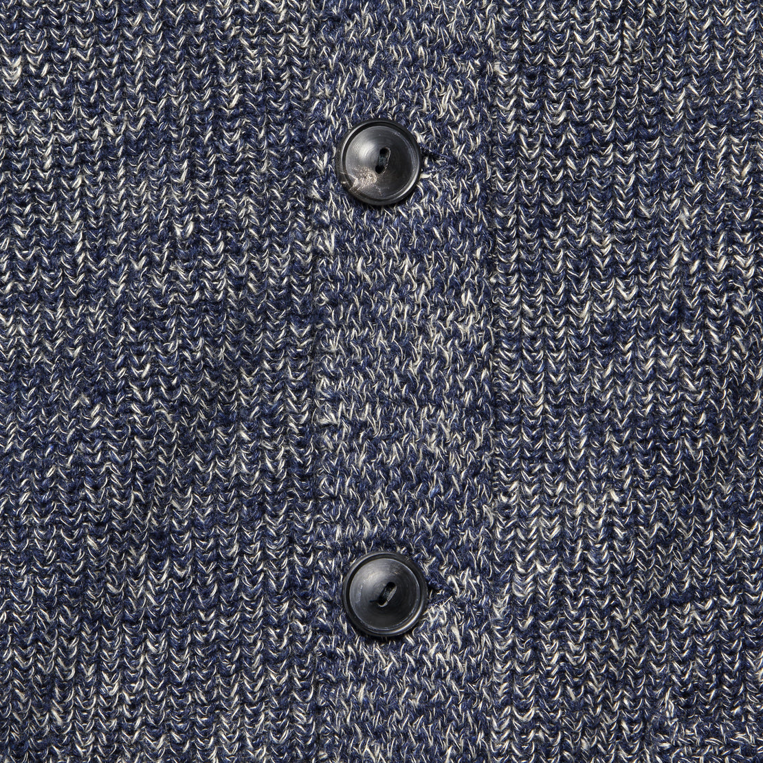 Cotton-Linen Shawl Cardigan - Dark Navy Marl - RRL - STAG Provisions - Tops - Sweater