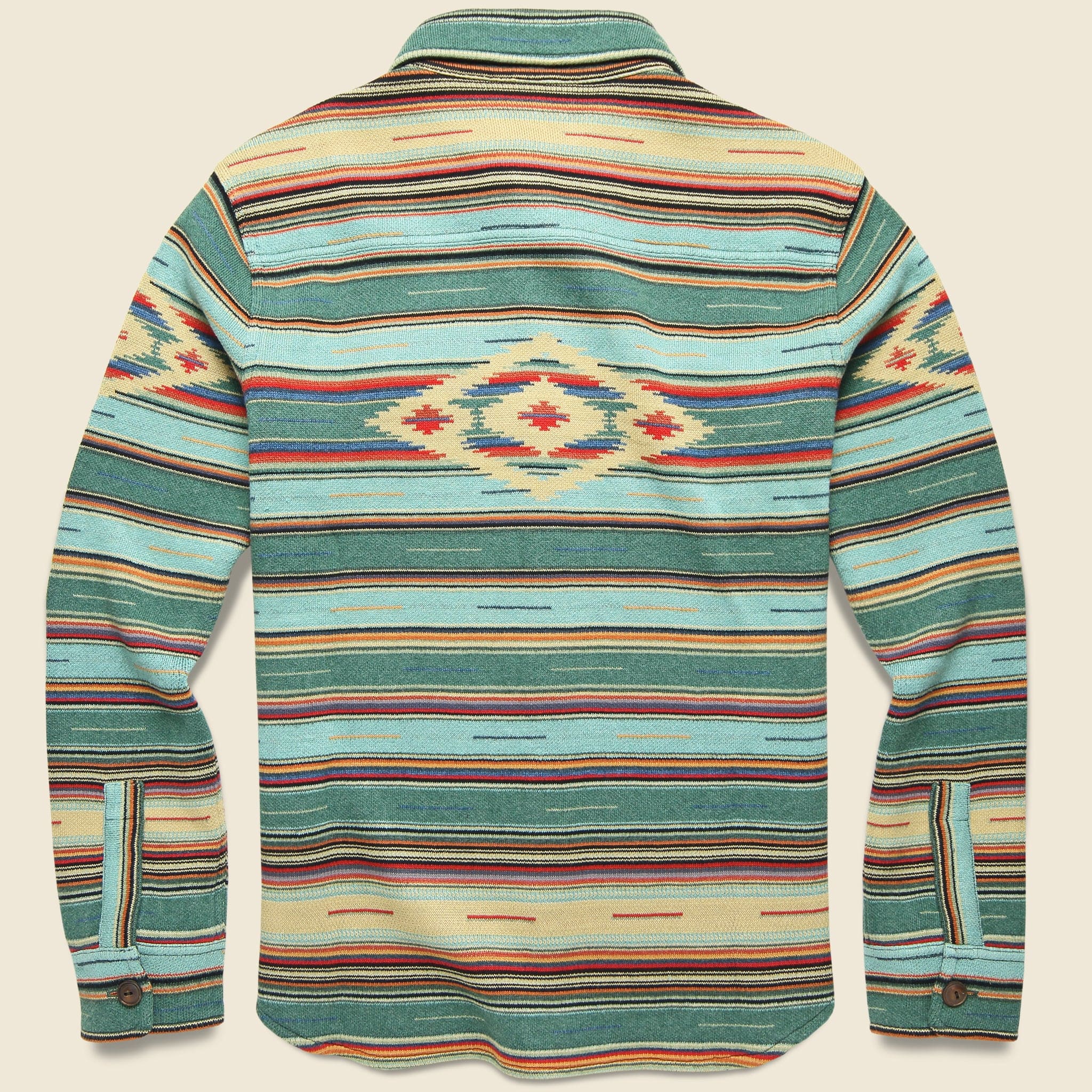 
                          Serape Cotton-Blend Workshirt Sweater - Sage - RRL - STAG Provisions - Tops - Sweater
                        