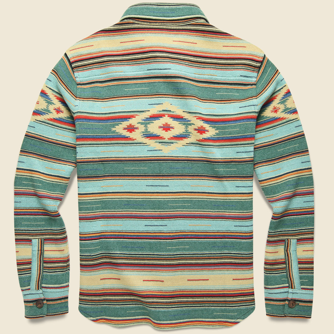 Serape Cotton-Blend Workshirt Sweater - Sage - RRL - STAG Provisions - Tops - Sweater