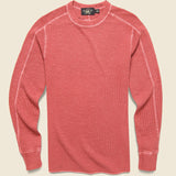 Waffle Crewneck - Red - RRL - STAG Provisions - Tops - L/S Knit