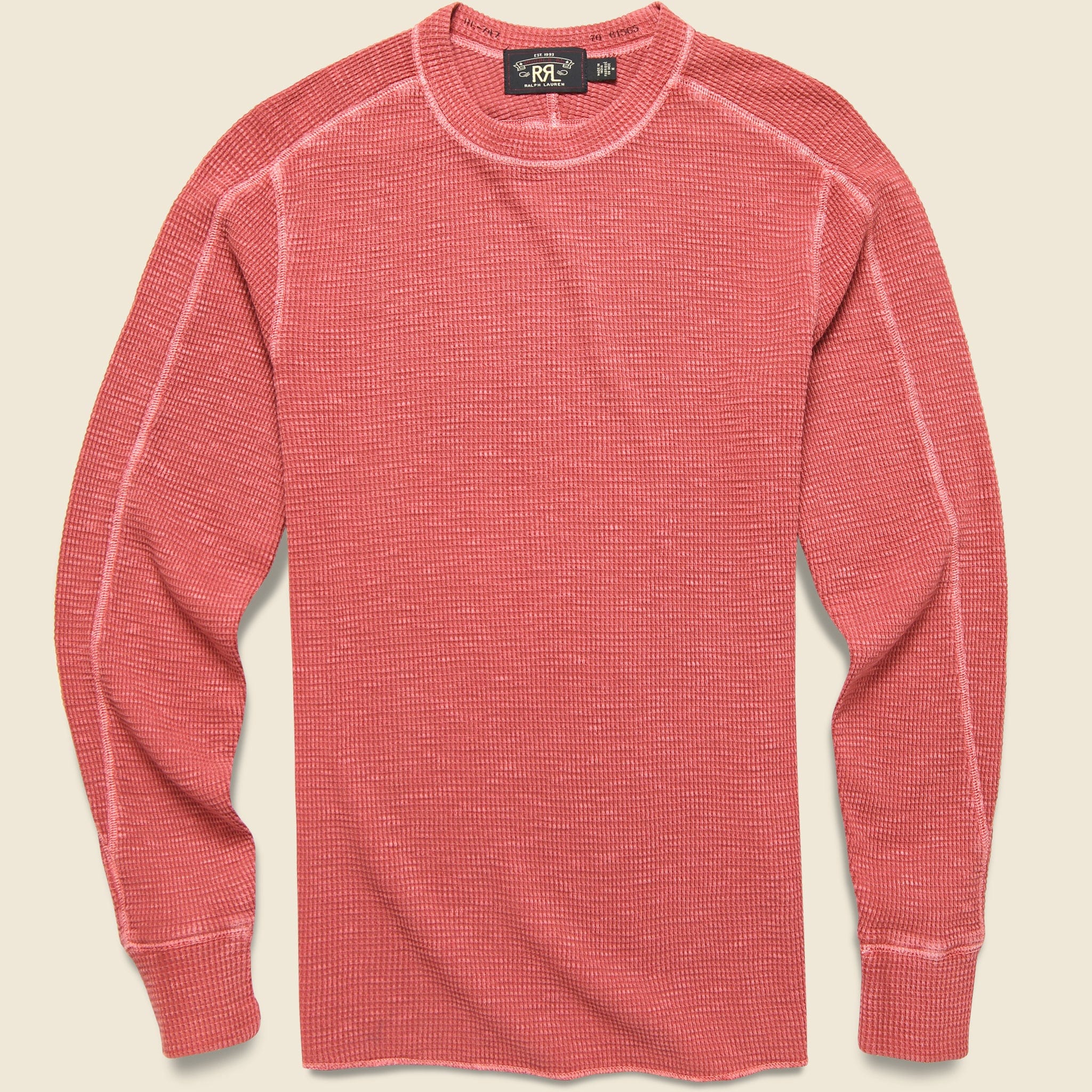 Waffle Crewneck - Red - RRL - STAG Provisions - Tops - L/S Knit