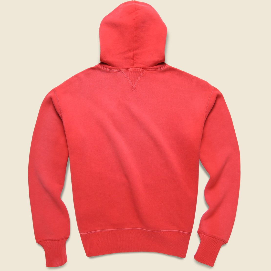 Garment-Dyed Fleece Hoodie - Vintage Red