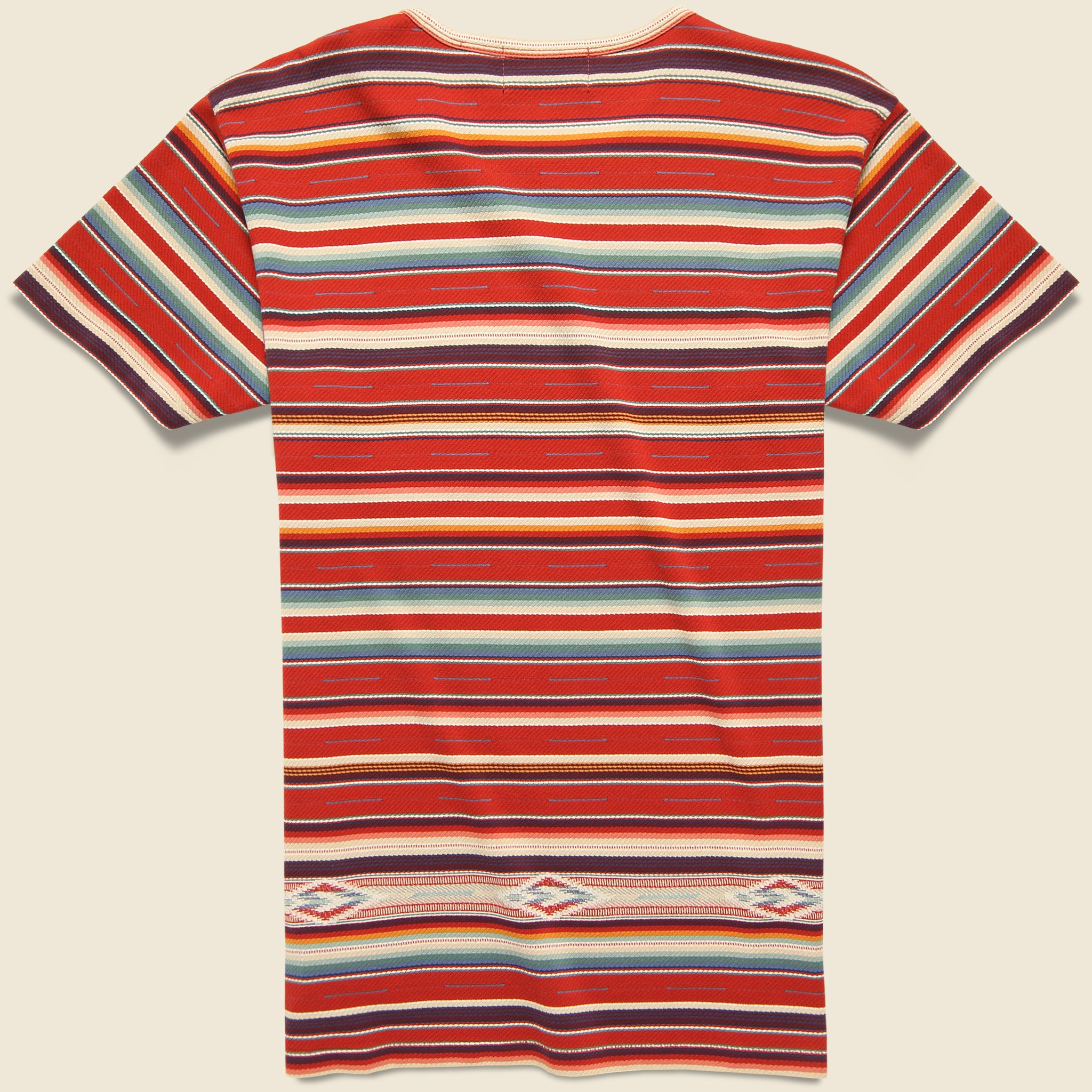 Jacquard Jersey Pocket T-Shirt - Red Multi - RRL - STAG Provisions - Tops - S/S Tee