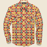 Knit Ottoman Workshirt - Red/Teal Multi - RRL - STAG Provisions - Tops - L/S Woven - Plaid