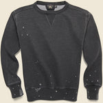 Distressed French Terry Sweatshirt - Sulphur Black - RRL - STAG Provisions - Tops - Fleece / Sweatshirt