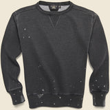 Distressed French Terry Sweatshirt - Sulphur Black - RRL - STAG Provisions - Tops - Fleece / Sweatshirt