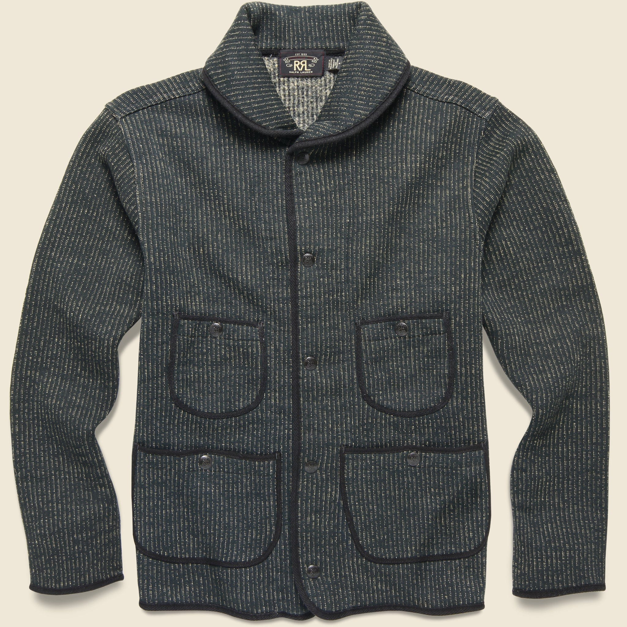 Shawl Shirt Jacket - Black Multi - RRL - STAG Provisions - Outerwear - Coat / Jacket