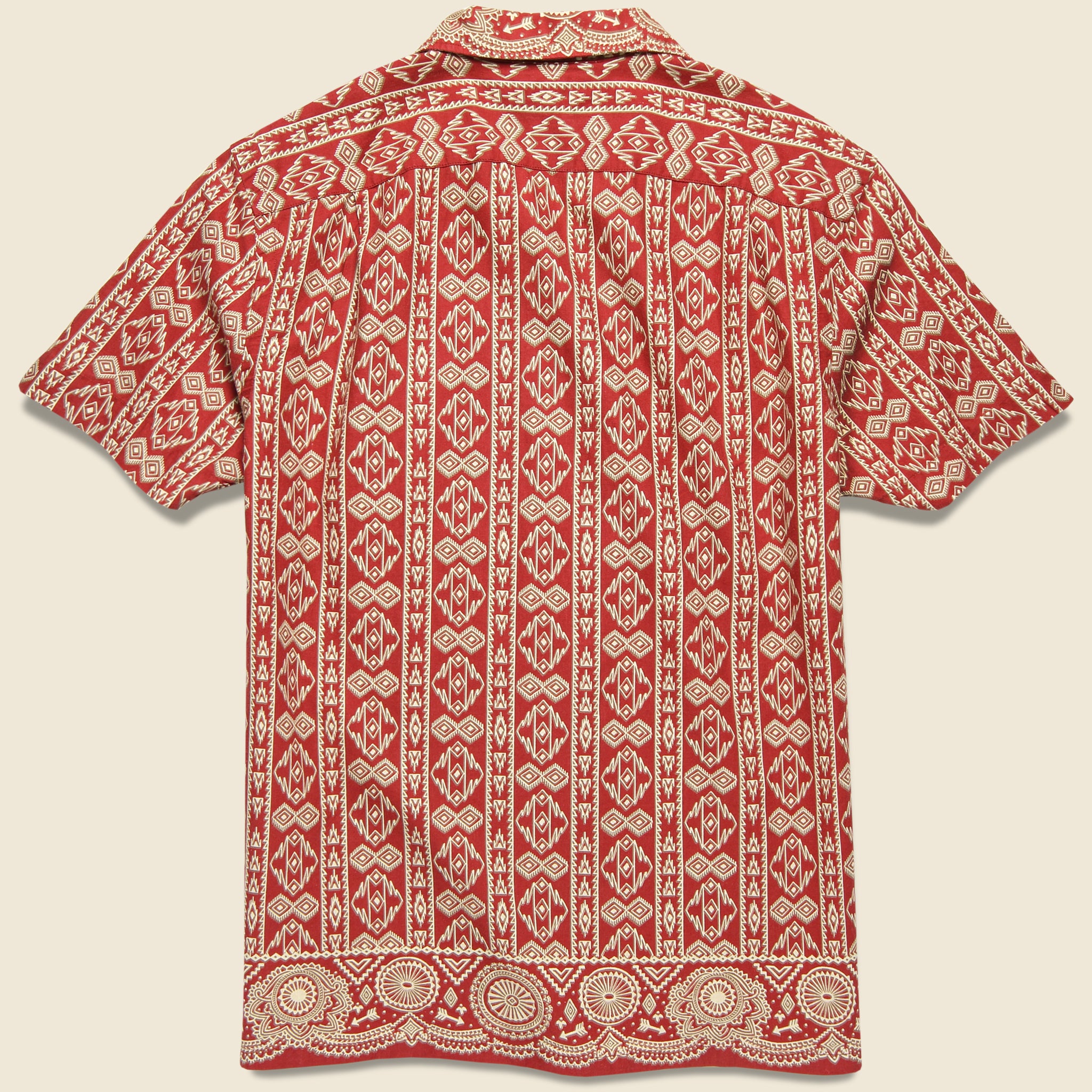 2 Pocket Camp Shirt - Red/Tan - RRL - STAG Provisions - Tops - S/S Woven - Other Pattern