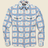 Southwestern Brushed Jacquard Workshirt - Blue/Multi - RRL - STAG Provisions - Tops - L/S Woven - Other Pattern