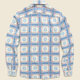 Southwestern Brushed Jacquard Workshirt - Blue/Multi - RRL - STAG Provisions - Tops - L/S Woven - Other Pattern