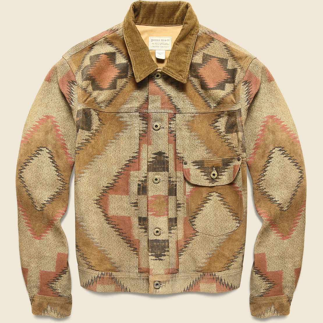 RRL Limited-Edition Roughout Suede Jacket - Tan/Multi