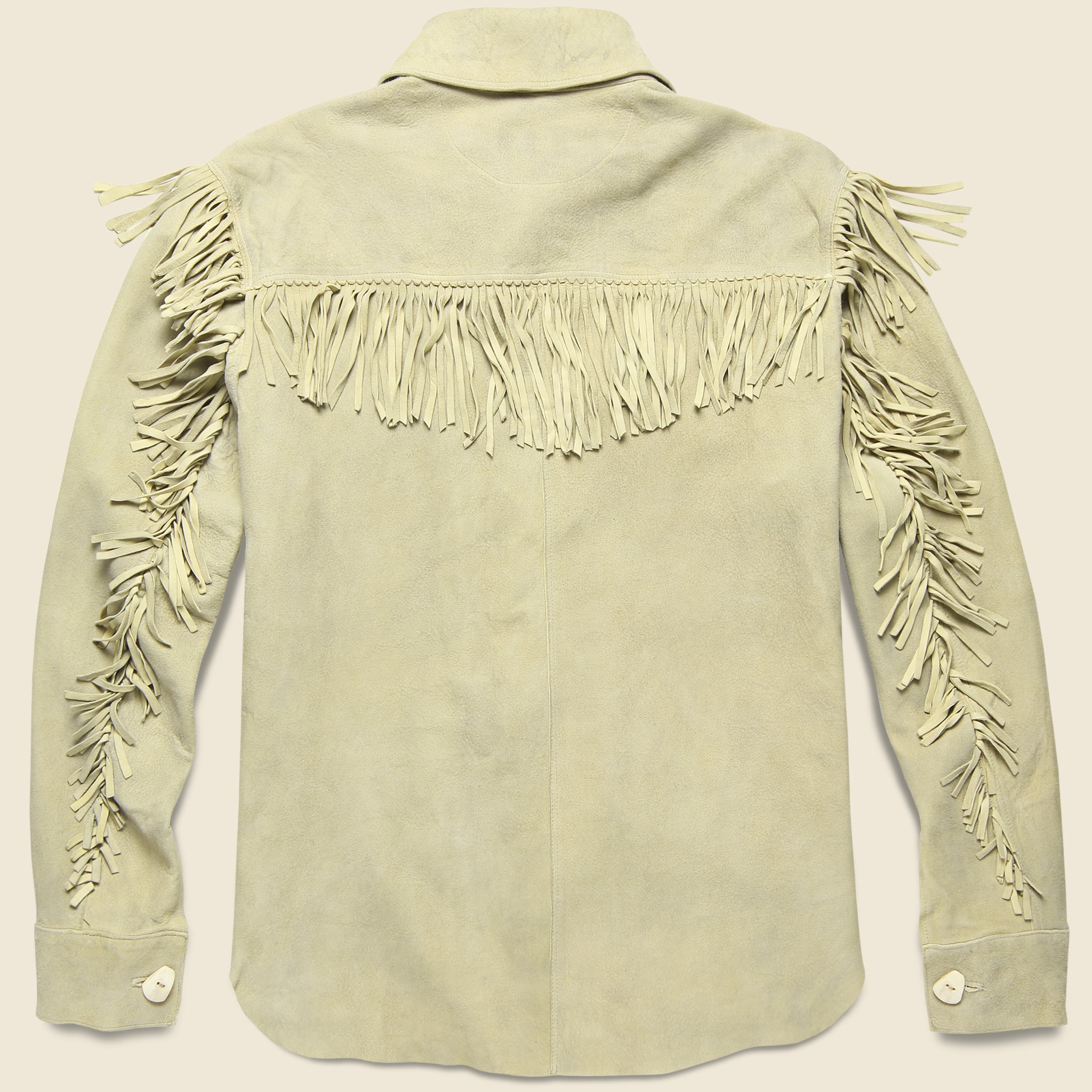 
                          Fringe Suede Jacket - Bone - RRL - STAG Provisions - Outerwear - Coat / Jacket
                        