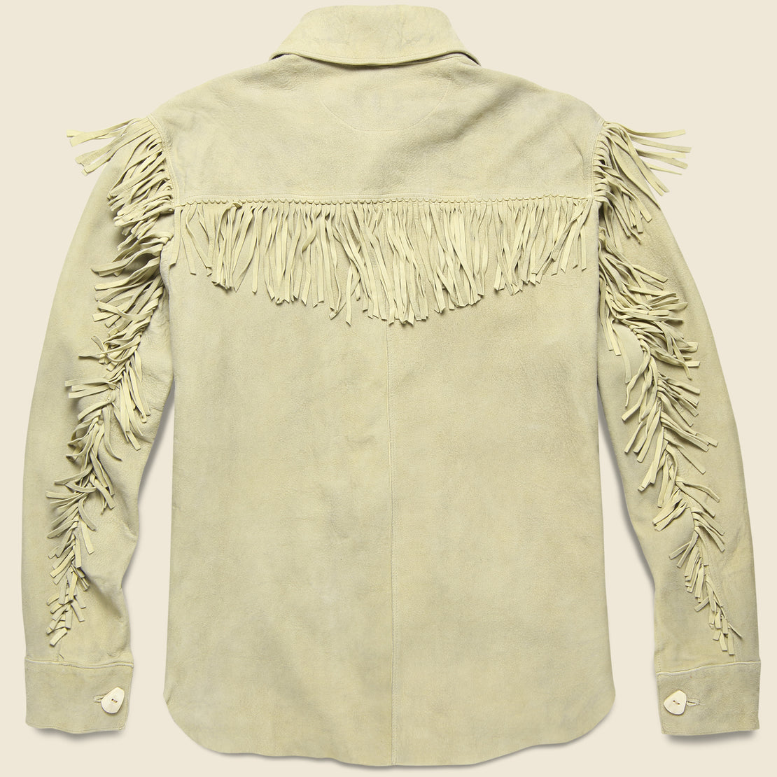 Fringe Suede Jacket - Bone - RRL - STAG Provisions - Outerwear - Coat / Jacket