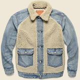 Fleece-Paneled Denim Jacket - Dempster Wash - RRL - STAG Provisions - Outerwear - Coat / Jacket