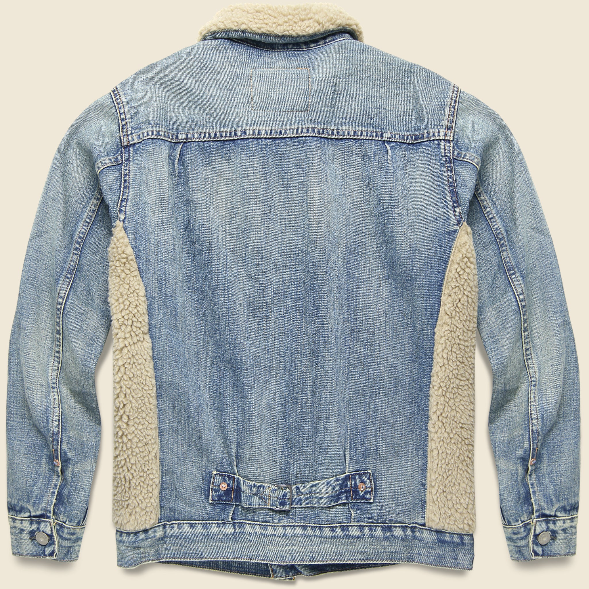 Fleece-Paneled Denim Jacket - Dempster Wash - RRL - STAG Provisions - Outerwear - Coat / Jacket