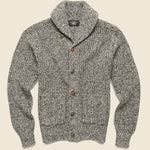Shawl Cardigan - Charcoal/Vintage Cream - RRL - STAG Provisions - Tops - Sweater