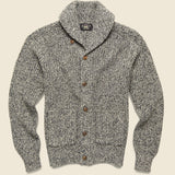 Shawl Cardigan - Charcoal/Vintage Cream - RRL - STAG Provisions - Tops - Sweater
