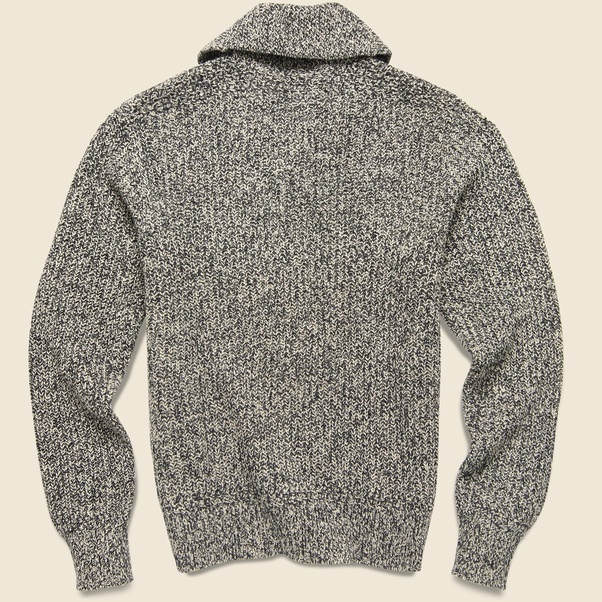 Shawl Cardigan - Charcoal/Vintage Cream - RRL - STAG Provisions - Tops - Sweater