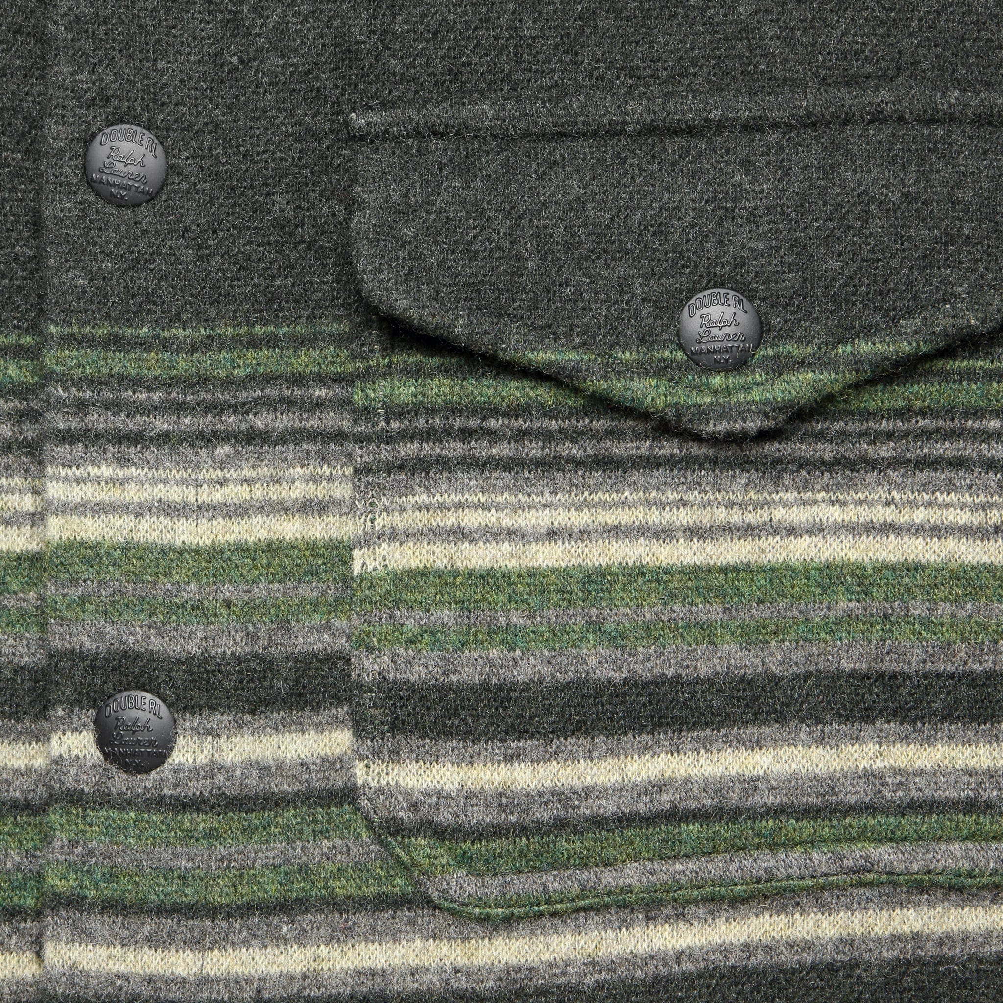 Wool-Cashmere Sweater Jacket - Green Multi - RRL - STAG Provisions - Outerwear - Coat / Jacket