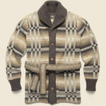 Mixed Stitches Ranch Shawl Cardigan - Brown Multi - RRL - STAG Provisions - Tops - Sweater