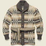 Mixed Stitches Ranch Shawl Cardigan - Brown Multi - RRL - STAG Provisions - Tops - Sweater