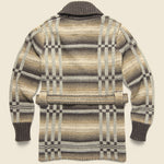 Mixed Stitches Ranch Shawl Cardigan - Brown Multi - RRL - STAG Provisions - Tops - Sweater