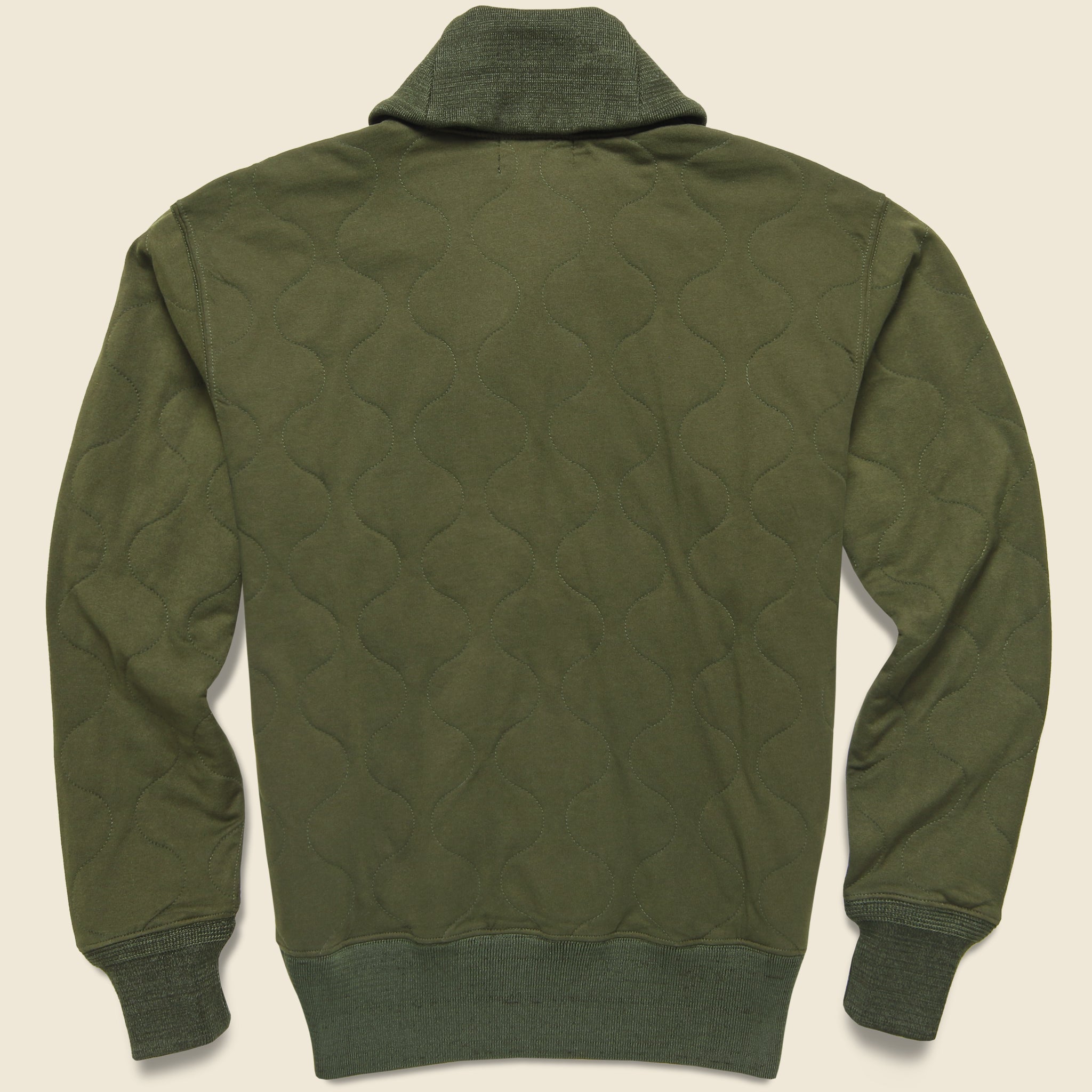 
                          Quilted Jersey Pullover - Olive - RRL - STAG Provisions - Tops - Fleece / Sweatshirt
                        