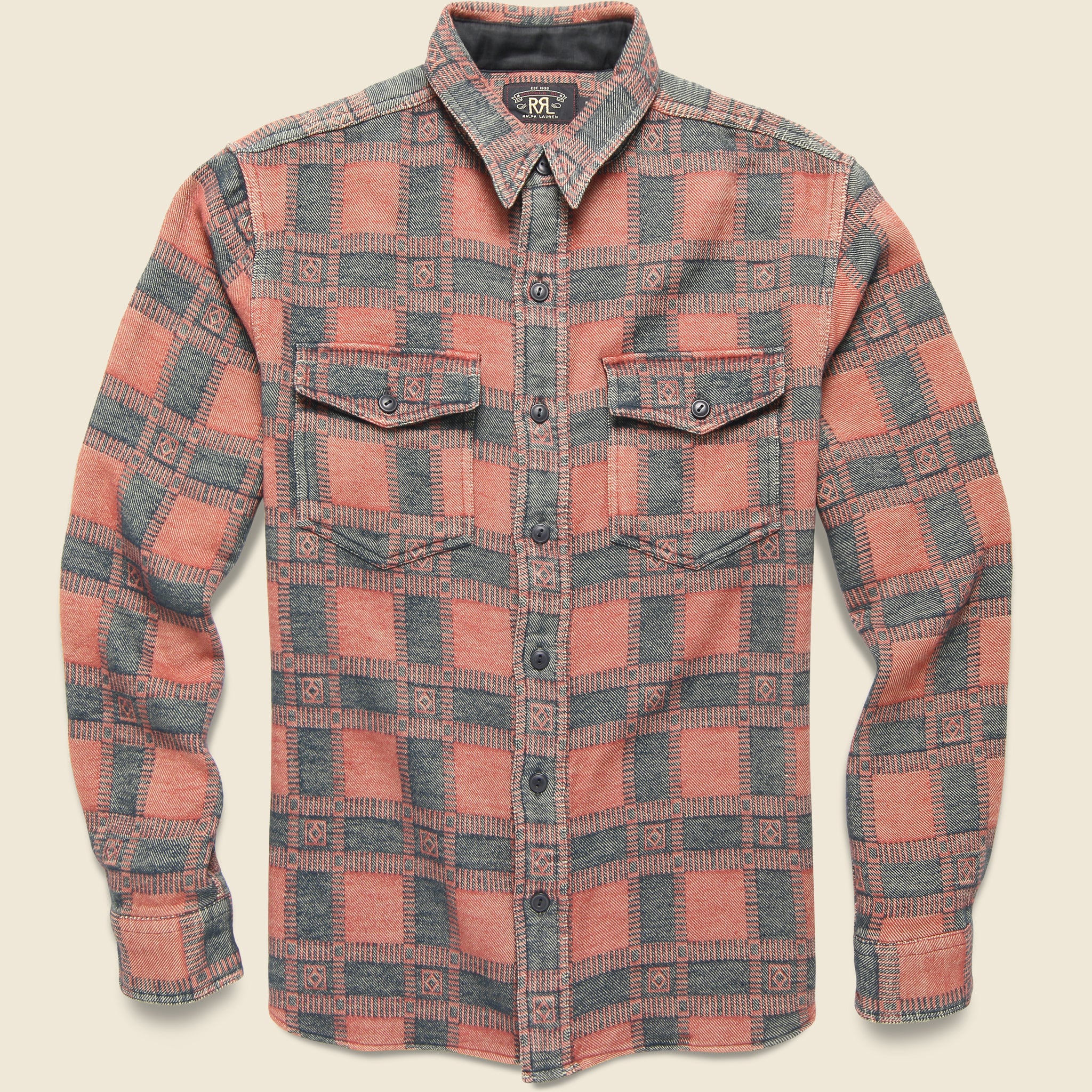 Holt CPO Jacket - Red/Black - RRL - STAG Provisions - Tops - L/S Woven - Other Pattern