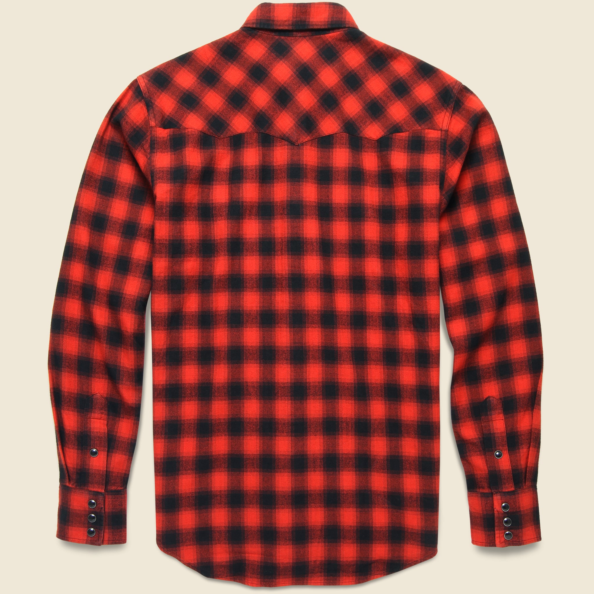 
                          Buffalo Western Shirt - Red/Black - RRL - STAG Provisions - Tops - L/S Woven - Plaid
                        