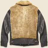 Leather & Shearling Jacket - Black/Brown/Tan - RRL - STAG Provisions - Outerwear - Coat / Jacket