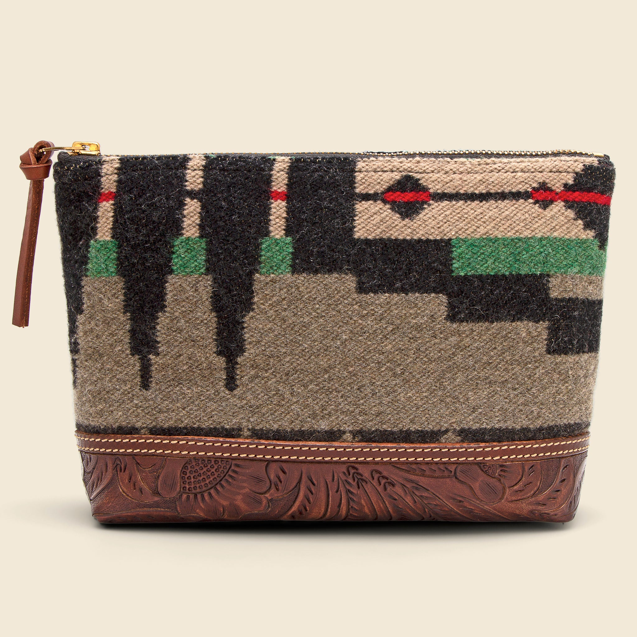 Large Gusset Pouch - Grey/Black/Red/Green/Brown - RRL - STAG Provisions - Accessories - Bags / Luggage