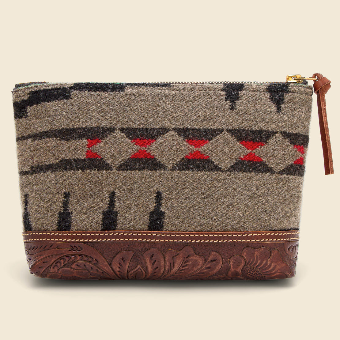 Large Gusset Pouch - Grey/Black/Red/Green/Brown