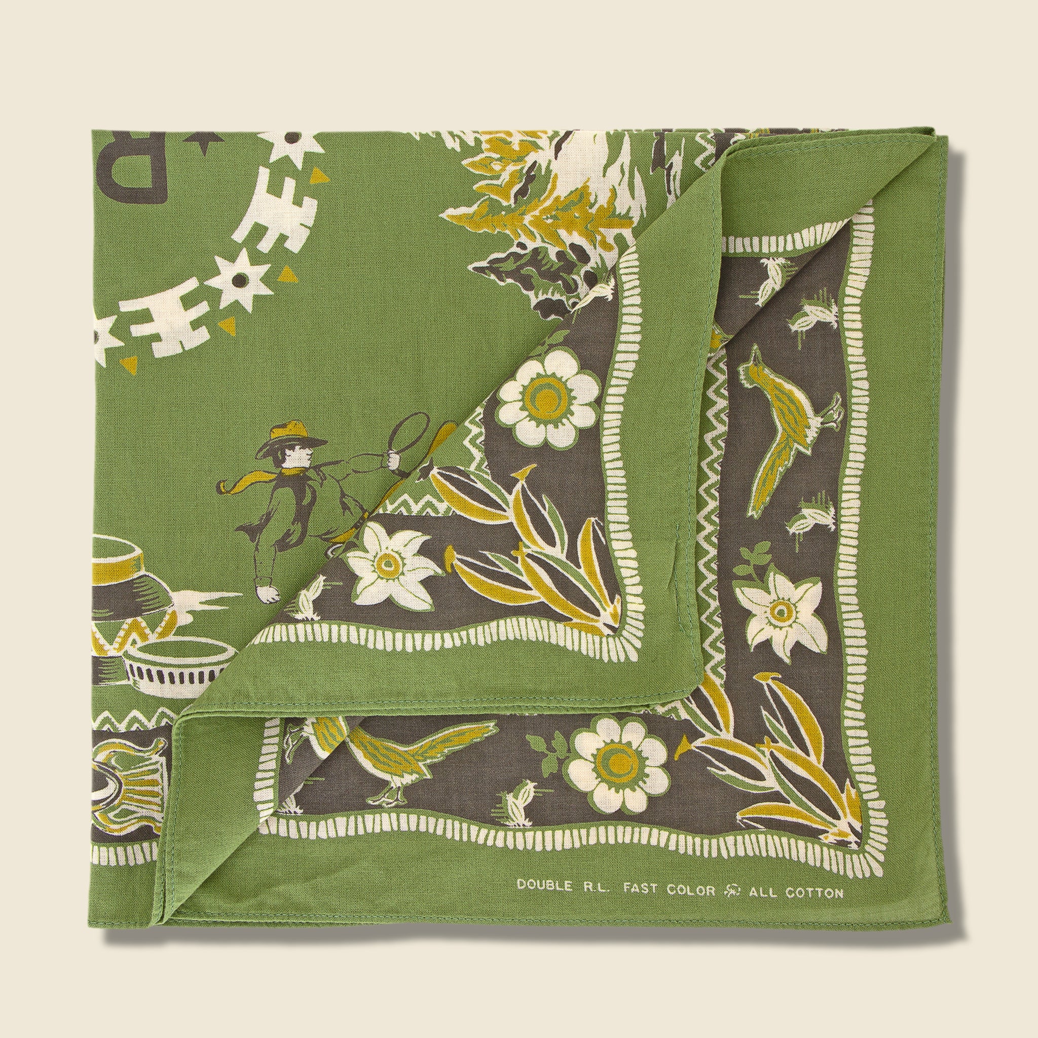 Mesa Bandana - Faded Green/Multi - RRL - STAG Provisions - Accessories - Bandanas