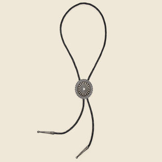Bolo Tie - Black/Silver
