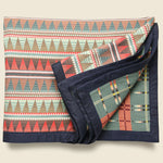 Cotton Jacquard Camp Blanket -  Red/Blue/Multi - RRL - STAG Provisions - Home - Bed - Blanket