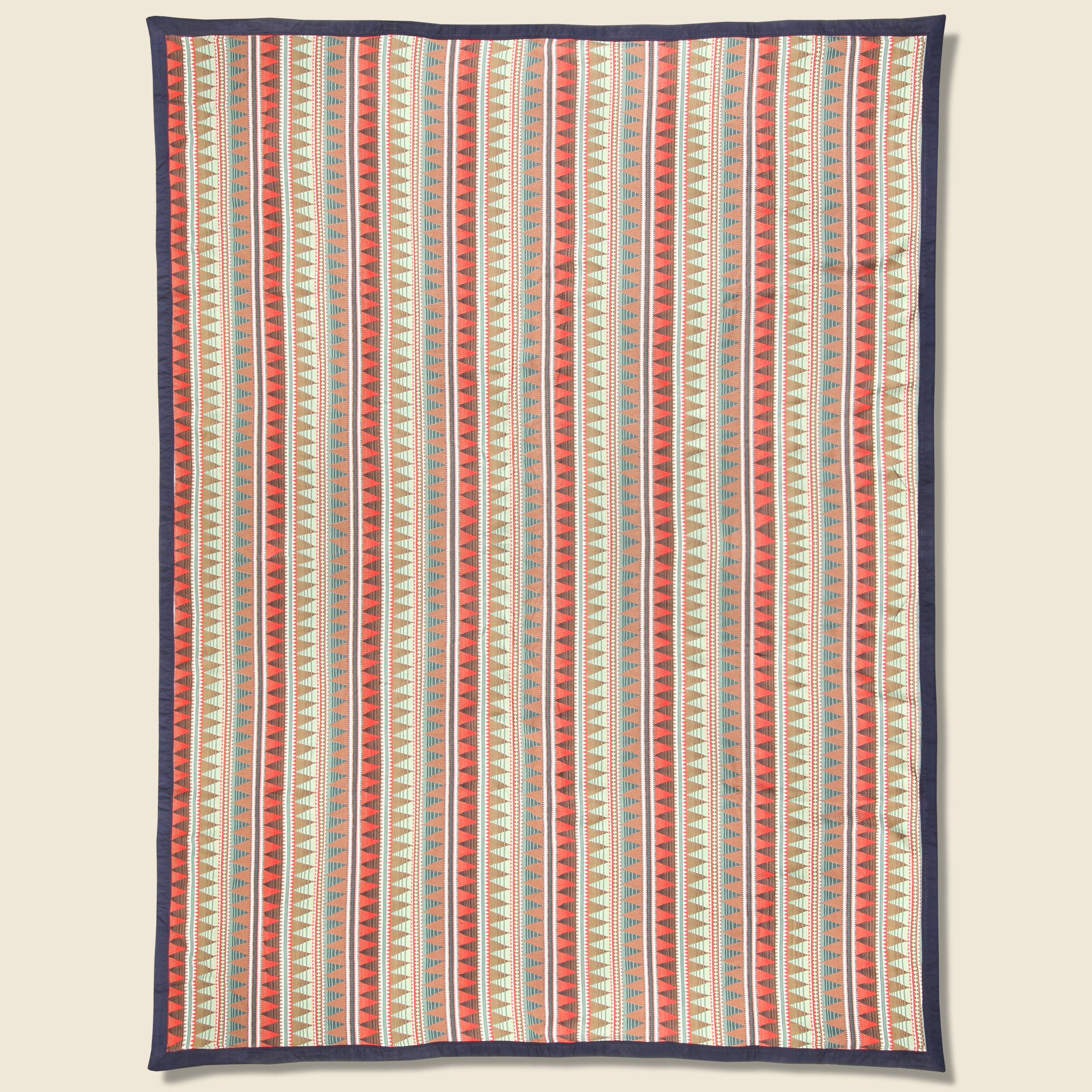 Cotton Jacquard Camp Blanket -  Red/Blue/Multi - RRL - STAG Provisions - Home - Bed - Blanket