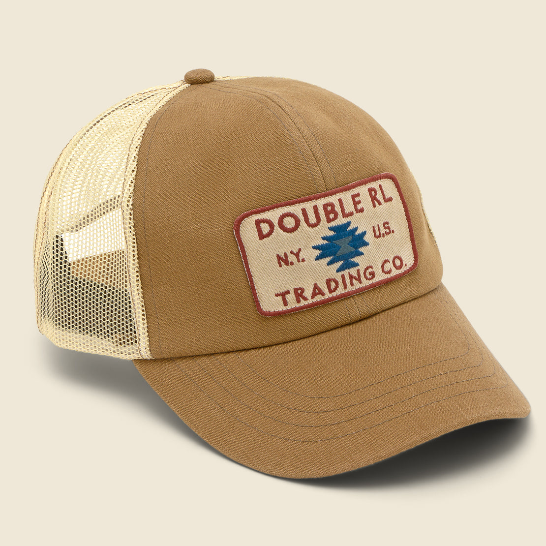 RRL Mesh Canvas Trucker Hat - Tan