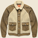 Denim Grizzly Jacket - Distressed Brown Wash - RRL - STAG Provisions - Outerwear - Coat / Jacket