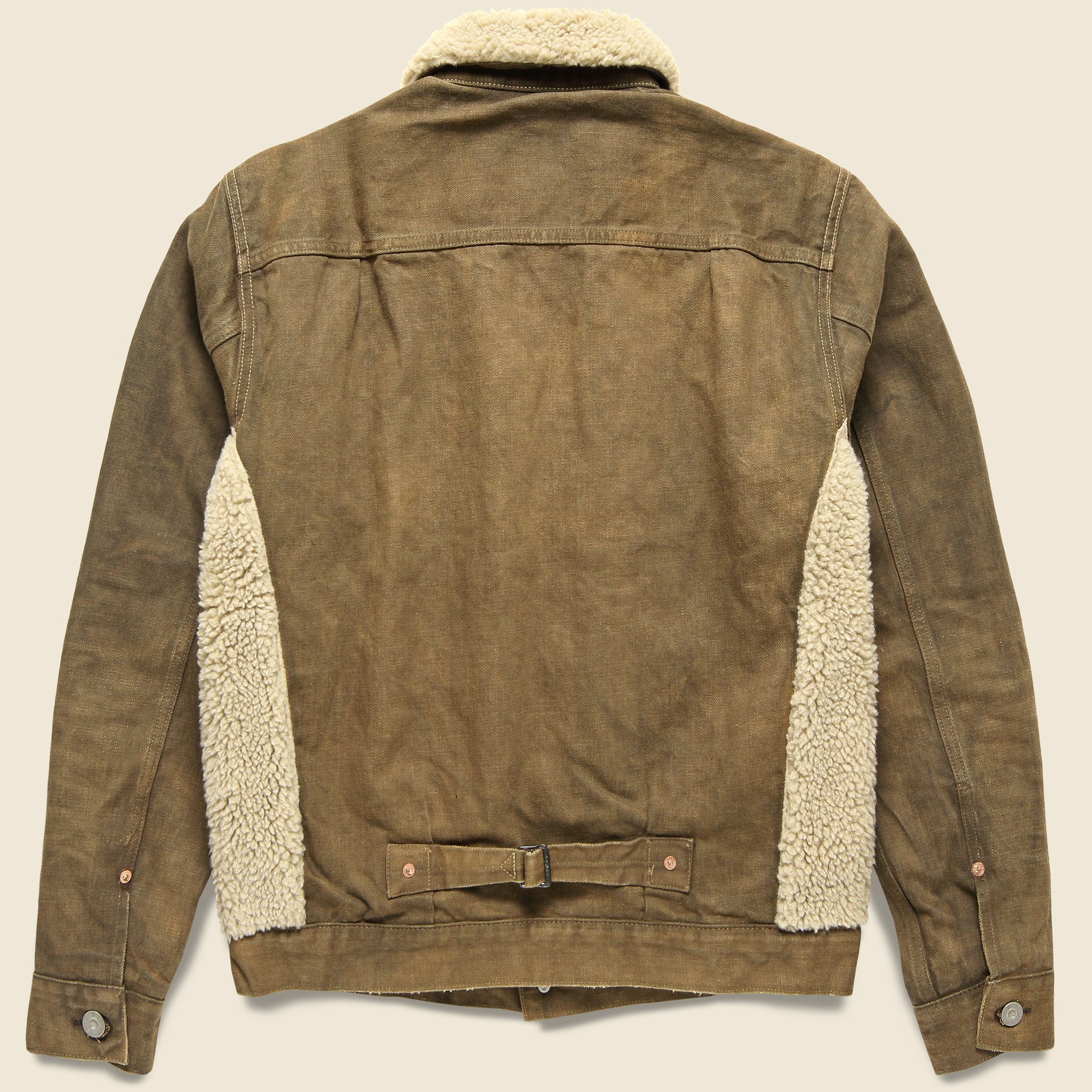 Denim Grizzly Jacket - Distressed Brown Wash - RRL - STAG Provisions - Outerwear - Coat / Jacket